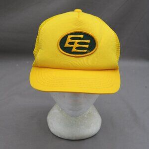 Edmonton Eskimos Hat (VTG) - All Yellow Trucker Hat - Adult Snapback